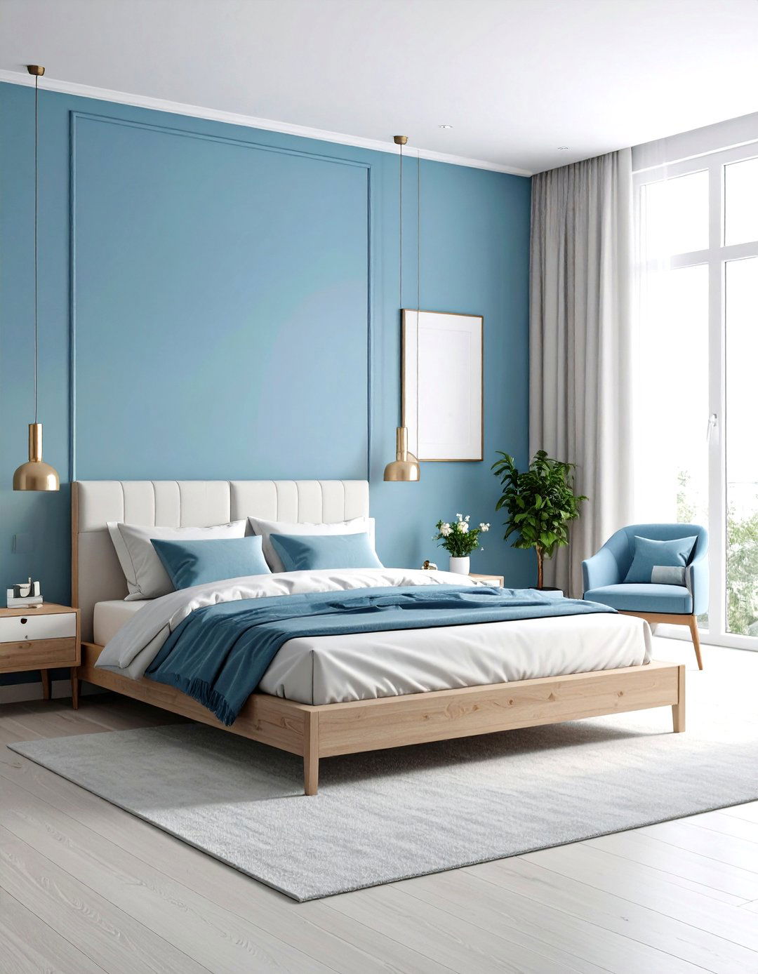 Arctic Blue Contemporary Cool - 24 Moody Blue Bedroom Ideas