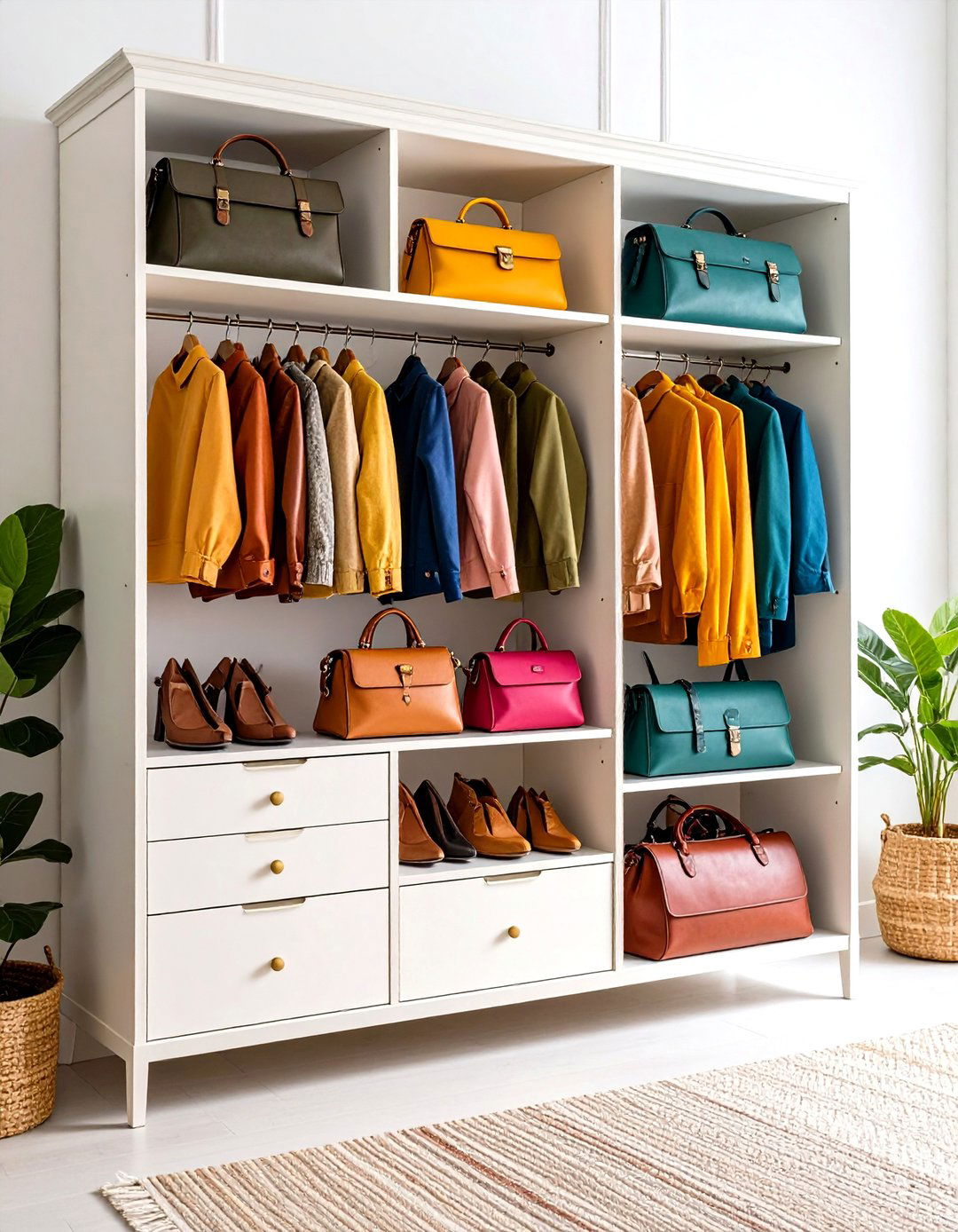 Armoire Conversion for Complete Handbag Storage - 24 Purse Storage Ideas