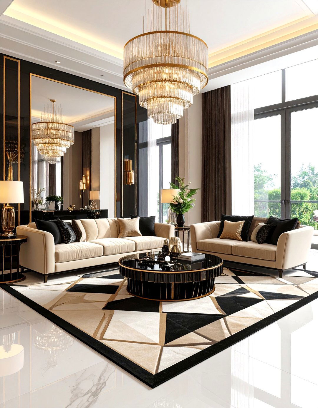24 Black and Beige Living Room Ideas with Chic Look
