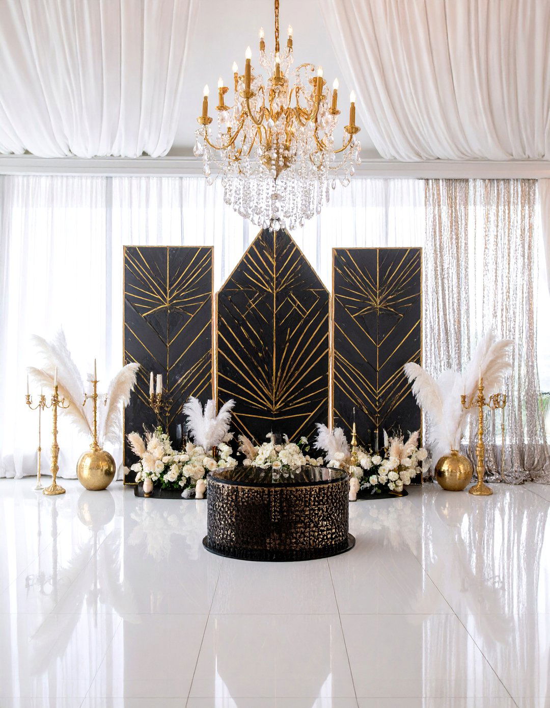 Art Deco Ceremony Backdrop - 24 Vintage Wedding Ideas