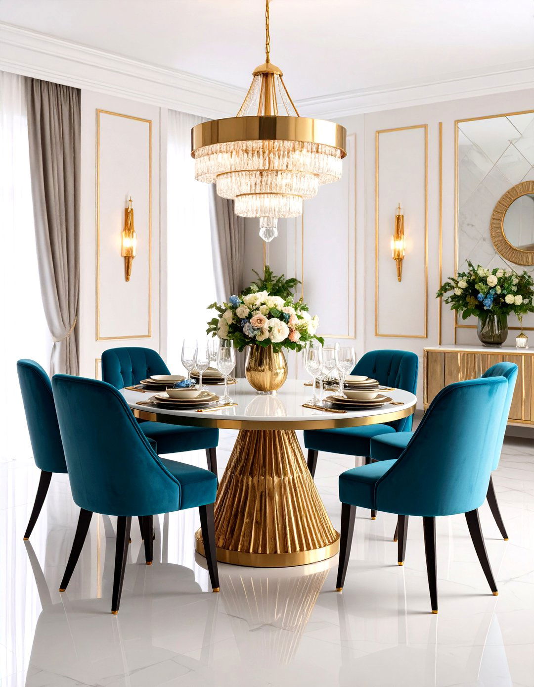 Art Deco Eclectic Dining Room - 24 Eclectic Dining Room Ideas