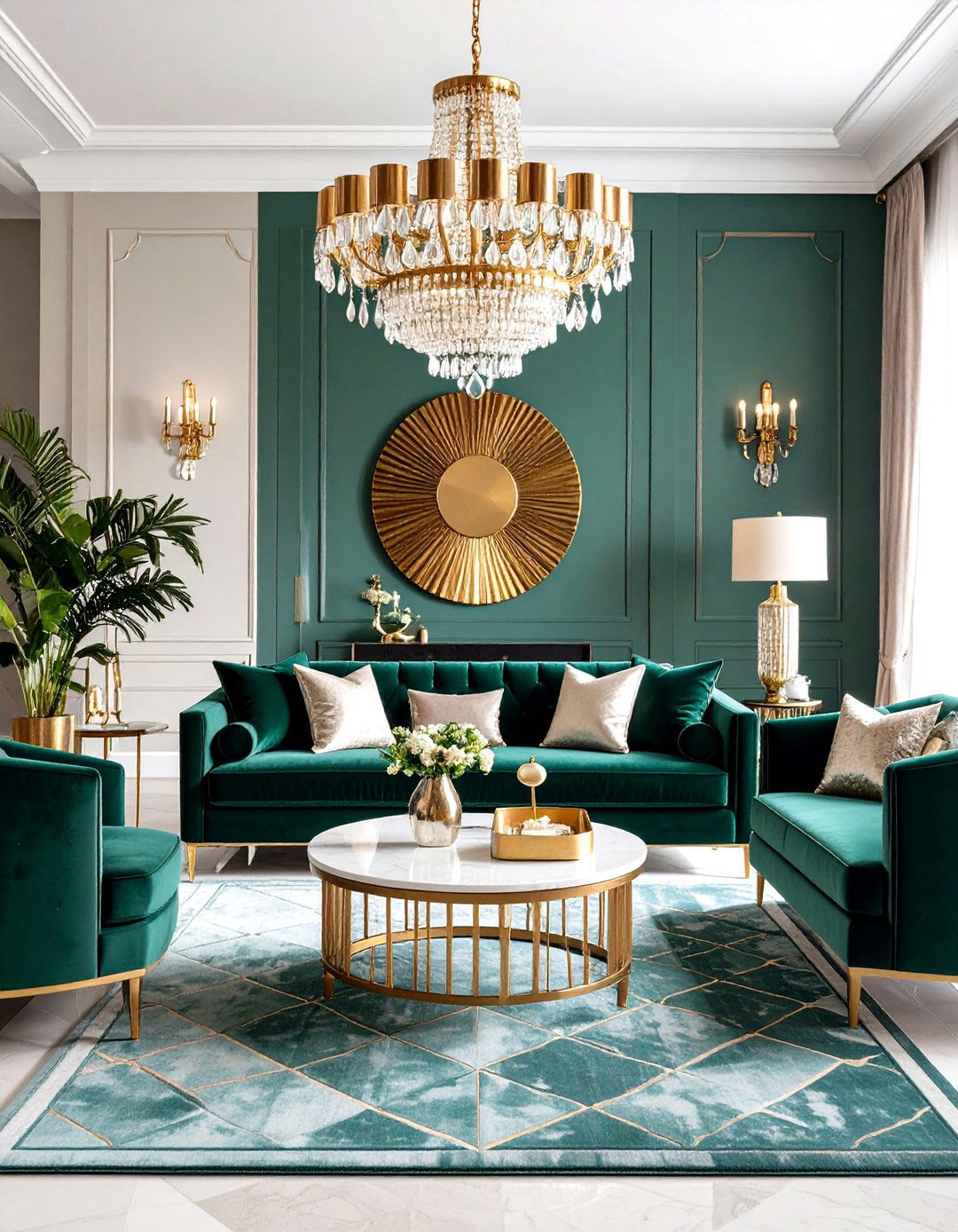 Art Deco Egyptian Cotton Glamour - 24 Dulux Egyptian Cotton Living Room Ideas