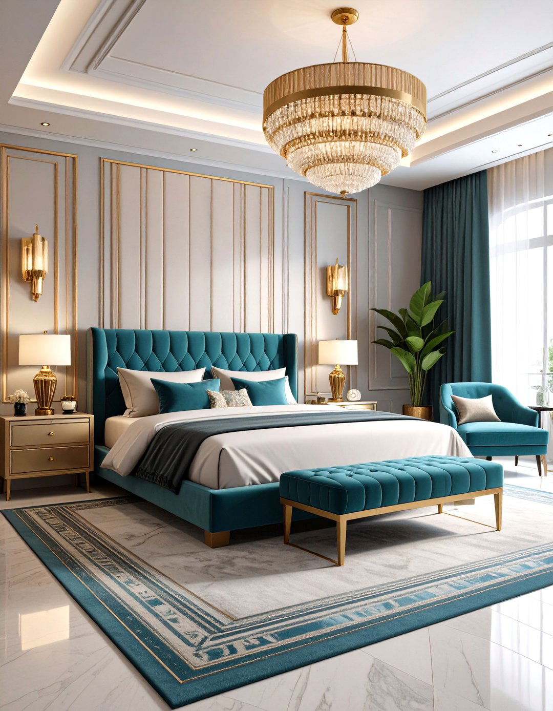 Art Deco Gaming Salon with Glamorous Metallic Accents - 24 Gaming Bedroom Ideas