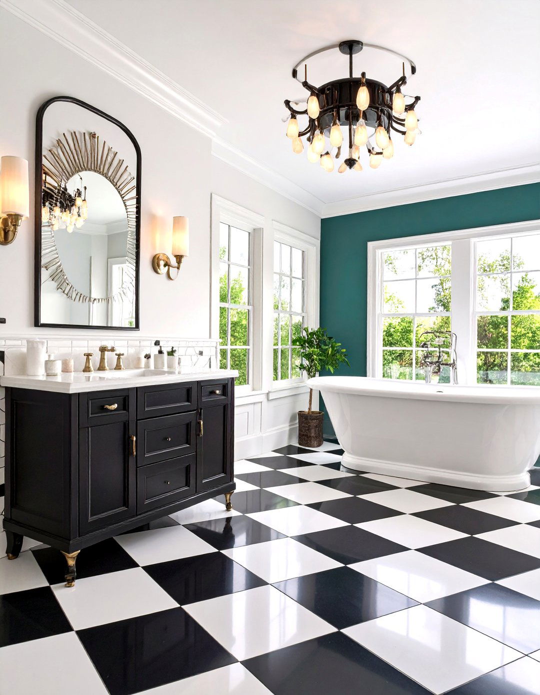 Art Deco Geometric Glamour - 24 Vintage Bathroom Ideas