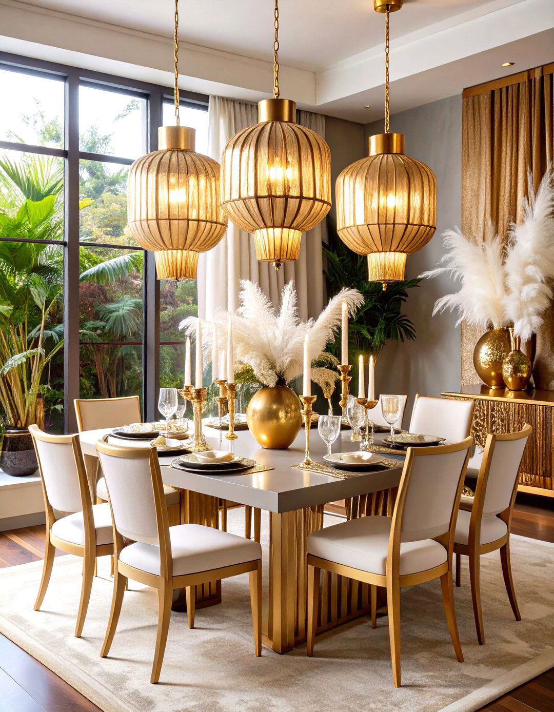 Art Deco Glamorous Gold Lantern Design - 24 Lantern Centerpiece Ideas