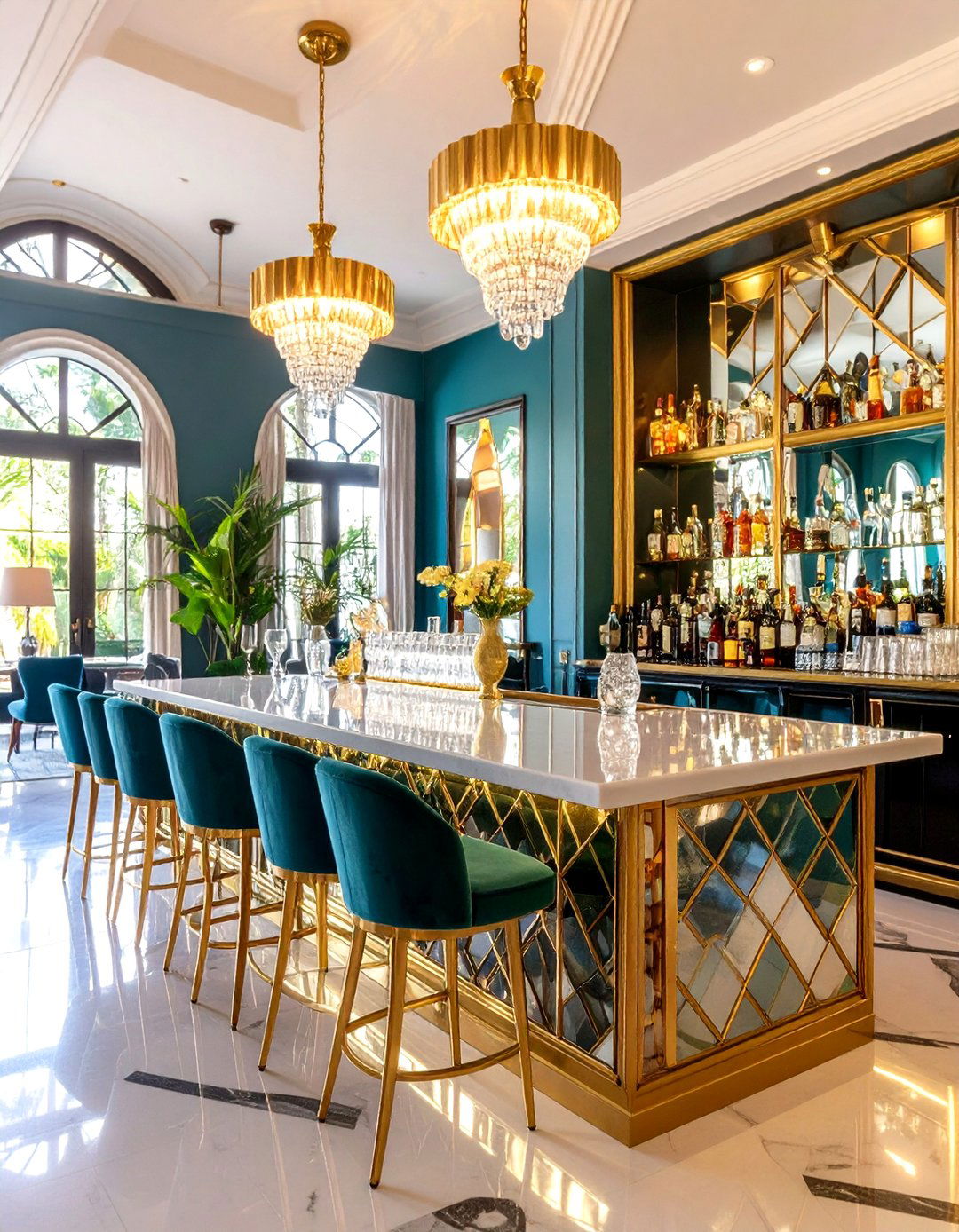 Art Deco Glamour Bar - 24 Mini Bar Ideas
