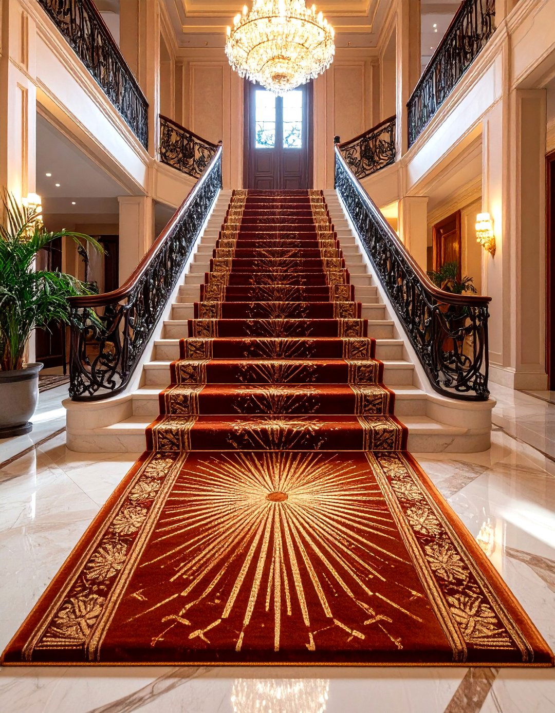 Art Deco Glamour Designs - 24 Stair Runner Ideas