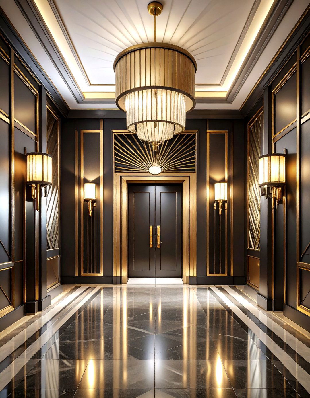 Art Deco Glamour Entrance - 24 Hallway Wallpaper Ideas