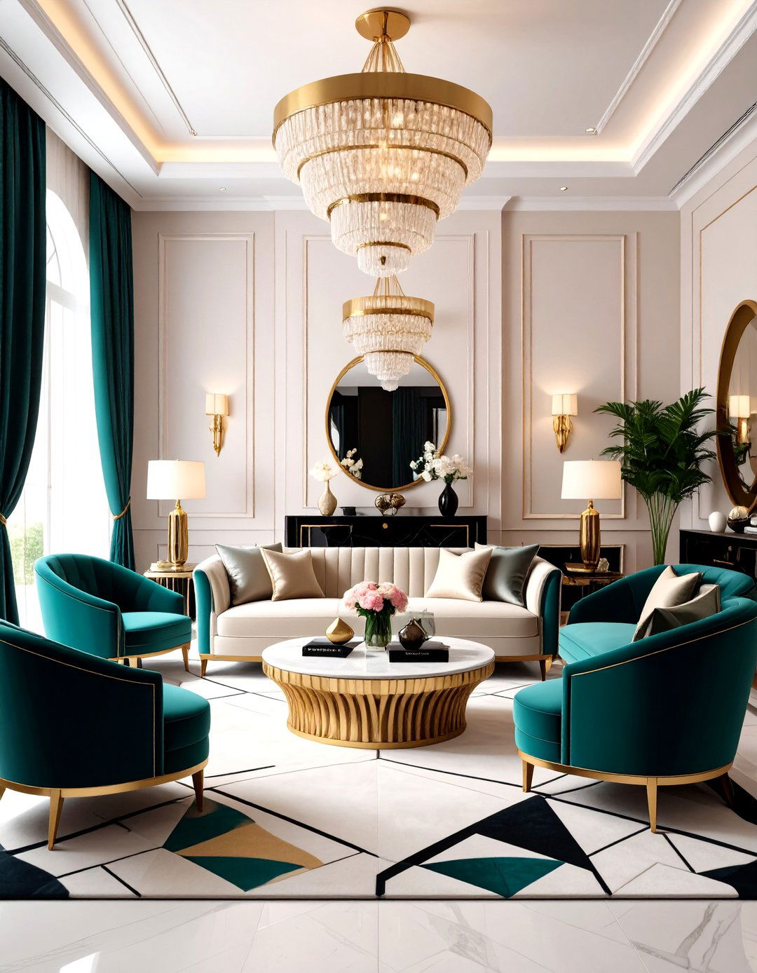 Art Deco Glamour Living Room