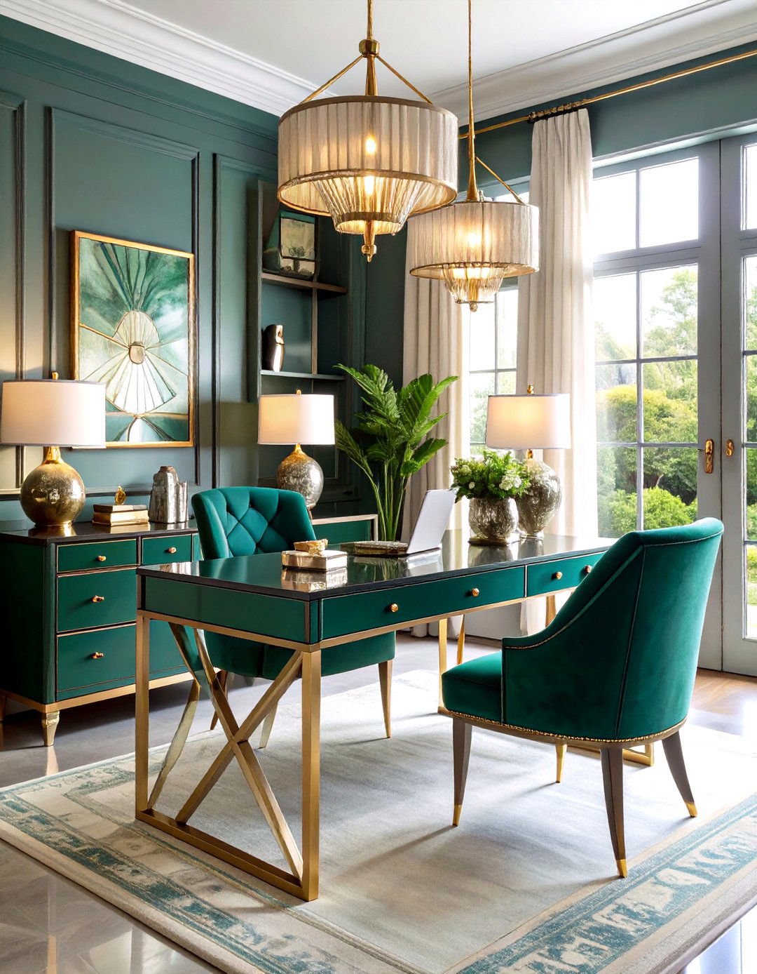 Art Deco Glamour Office - 24 Home Office Ideas for Her