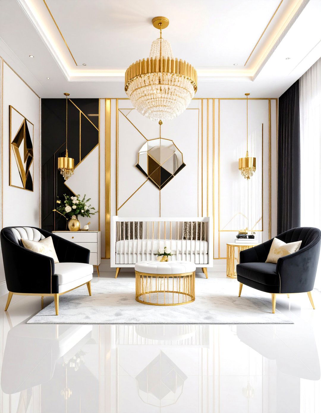 Art Deco Glamour Revival - 24 Baby Girl Nursery Ideas