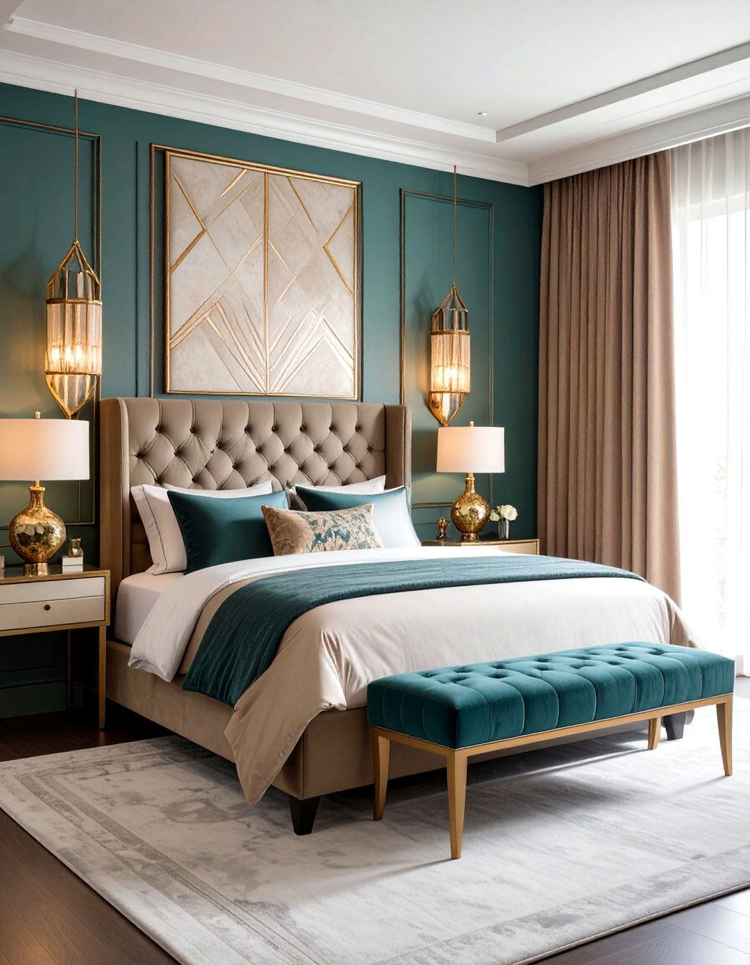 Art Deco Glamour Sconces - 24 Bedroom Wall Sconce Ideas