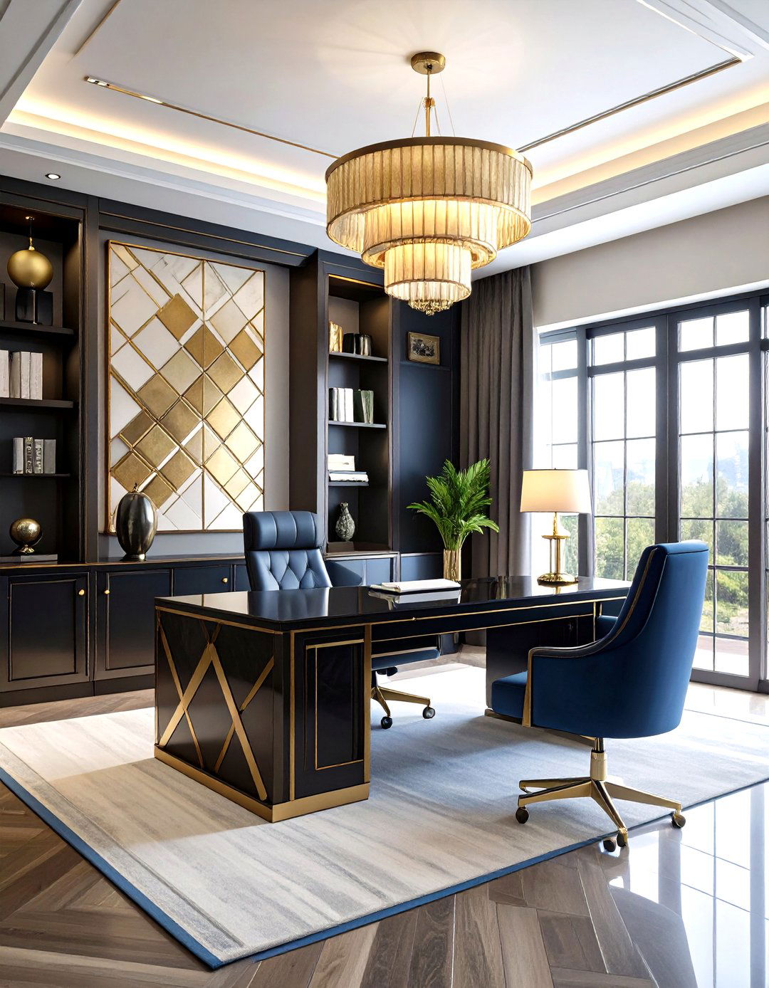 Art Deco Glamour Suite - 24 Home Office for Couples Ideas and Designs