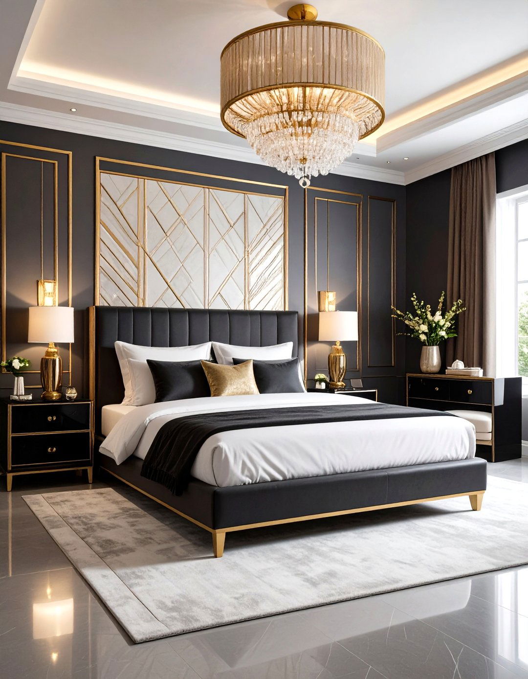 Art Deco Glamour Suite Bedroom - 24 Dreamy Bedroom Design Ideas