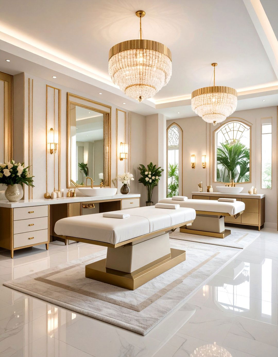 Art Deco Glamour Treatment Room - 24 Massage Room Setup Ideas