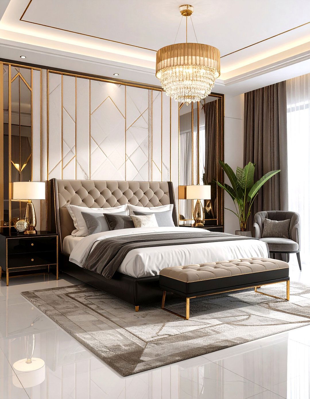 Art Deco Inspired Bedroom Theme - 24 Red and Black Bedroom Ideas