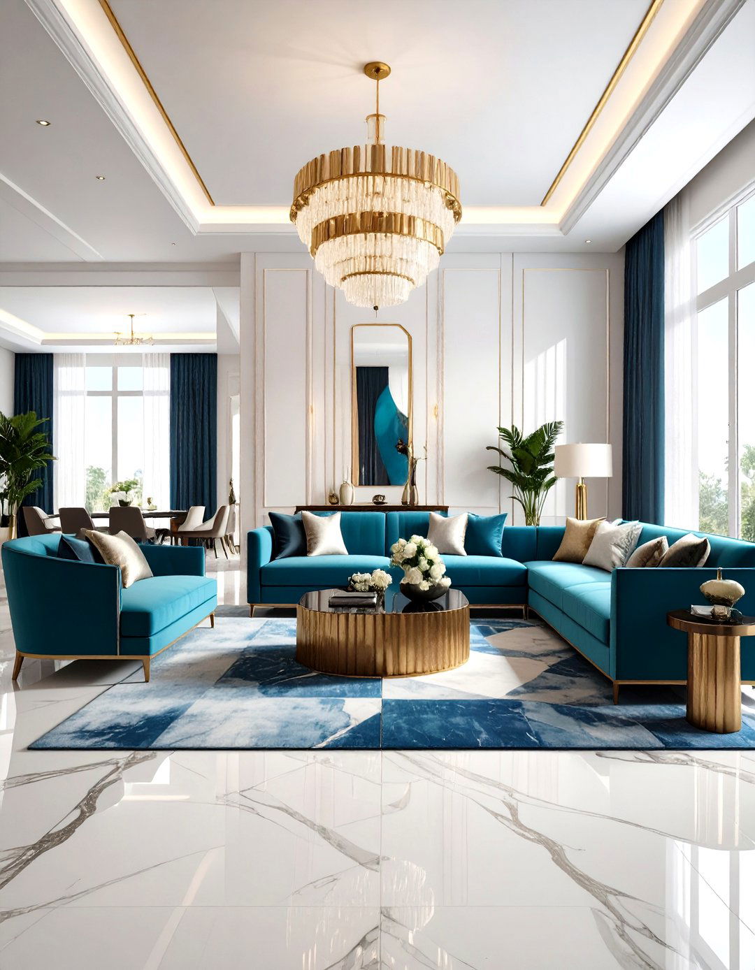 Art Deco Inspired Marble Design - 24 Marble Fireplace Ideas
