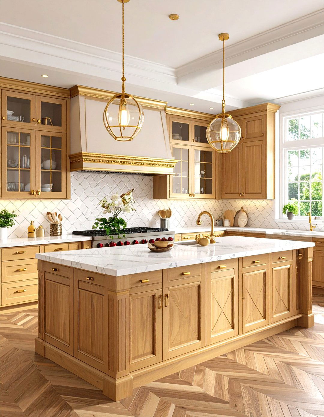 Art Deco Kitchen with Exotic Wood Butcher Block - 24 Kitchens With Butcher Block Countertops
