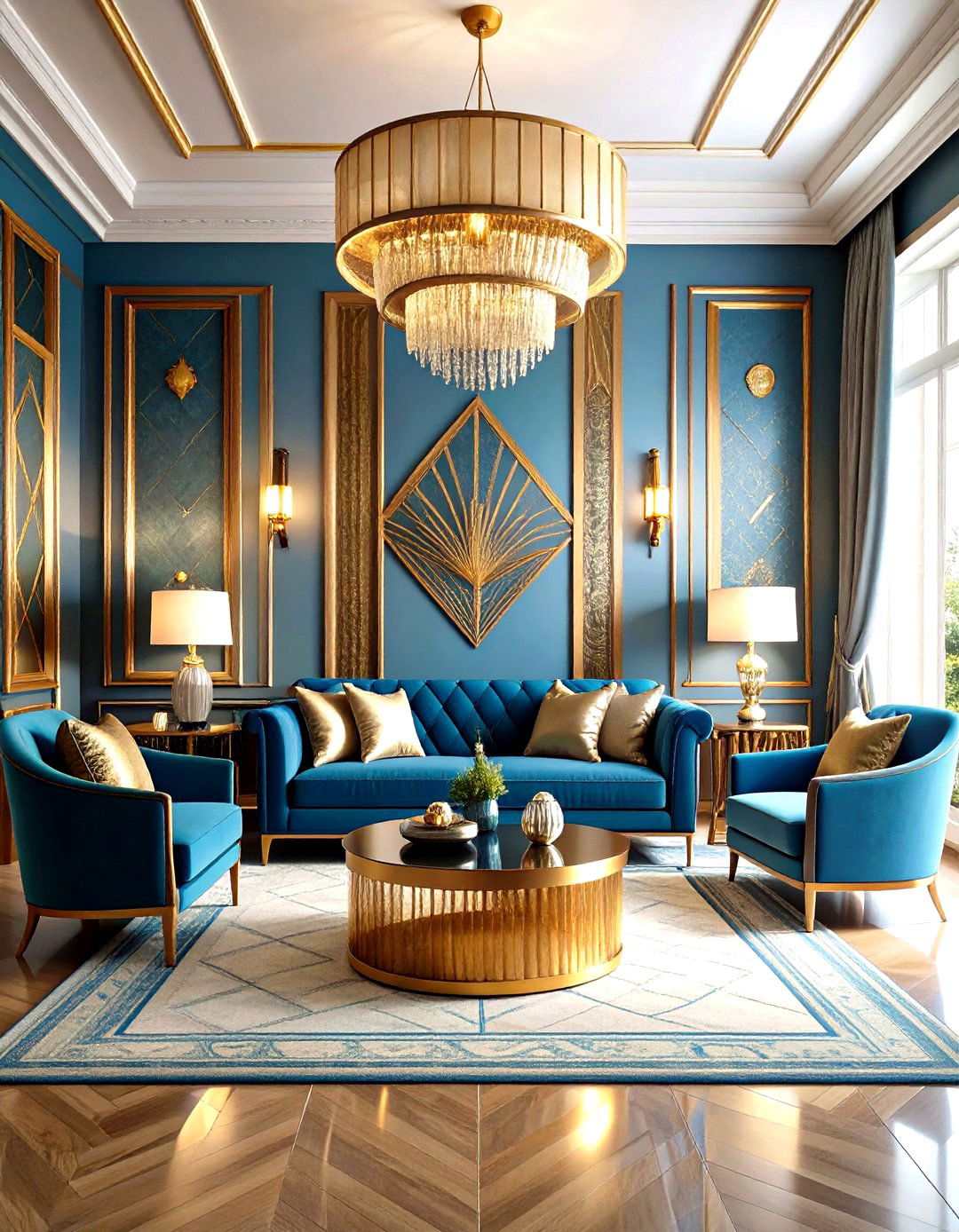 Art Deco Living Room Wallpaper - 24 Living Room Wallpaper Ideas