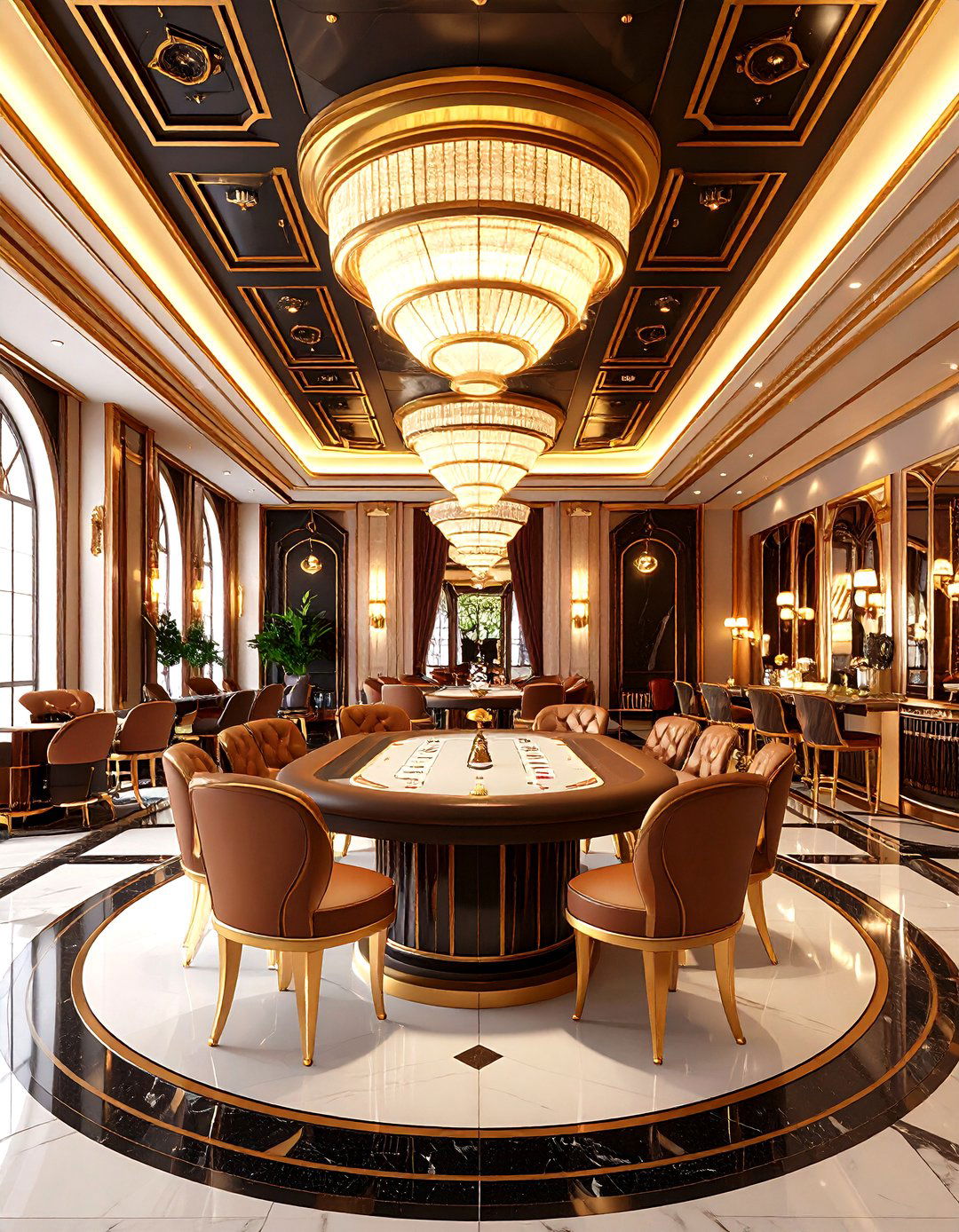 Art Deco Luxury Gaming Salon - 24 Luxury Game Room Ideas