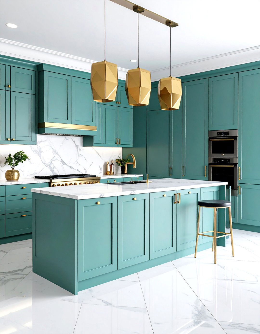 Art Deco Mint Green Kitchen - 24 Mint Green Kitchen Ideas