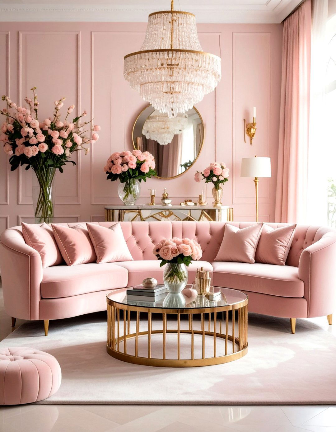 Art Deco Pastel Living Room - 24 Pastel Living Room Ideas