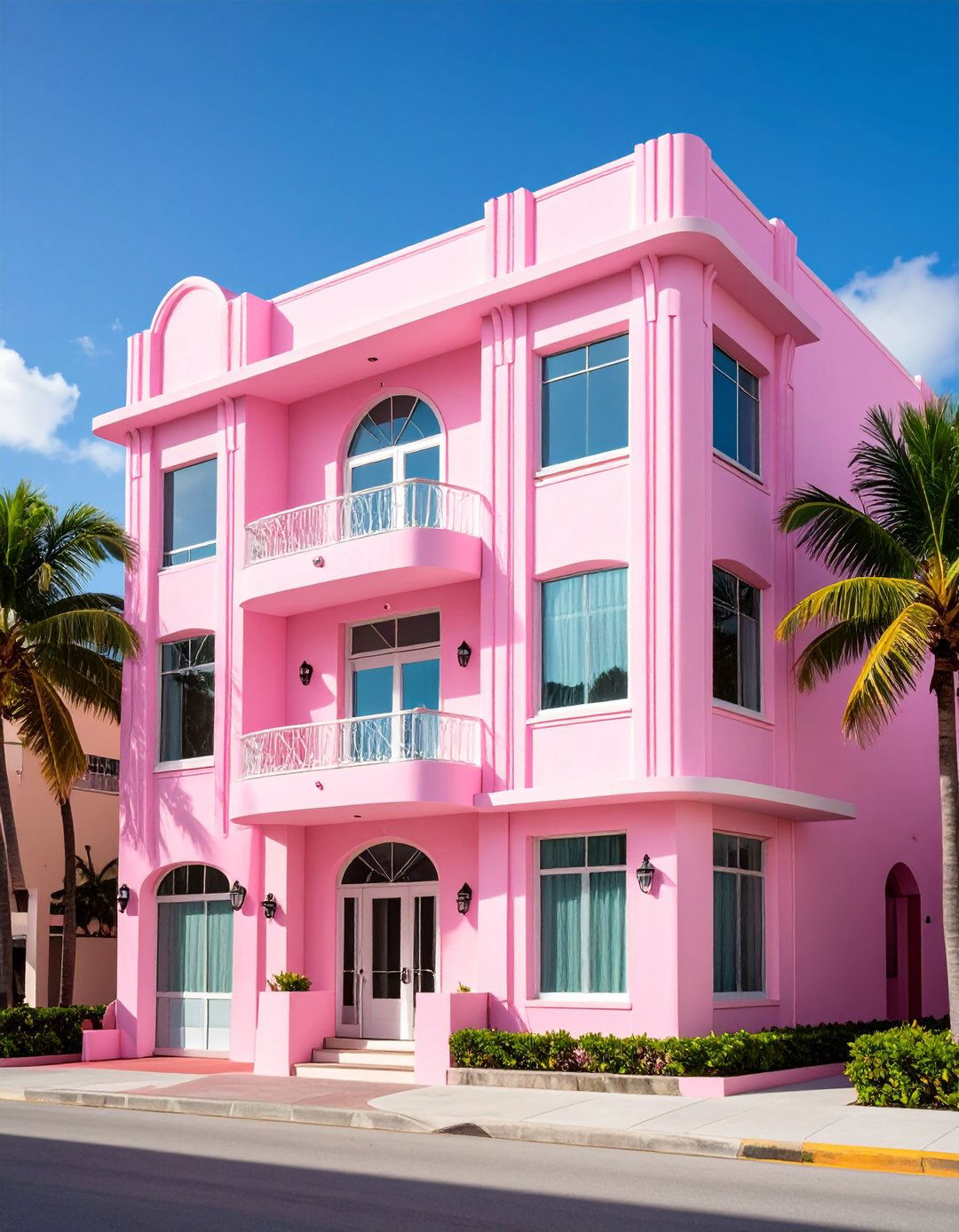 Art Deco Pink Miami Glamour - 24 Pink House Exterior Ideas