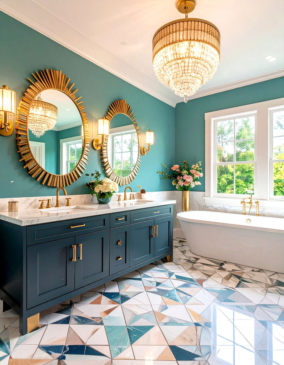Art Deco Powder Room with Glossy Black Shiplap - 24 shiplap accent wall ideas