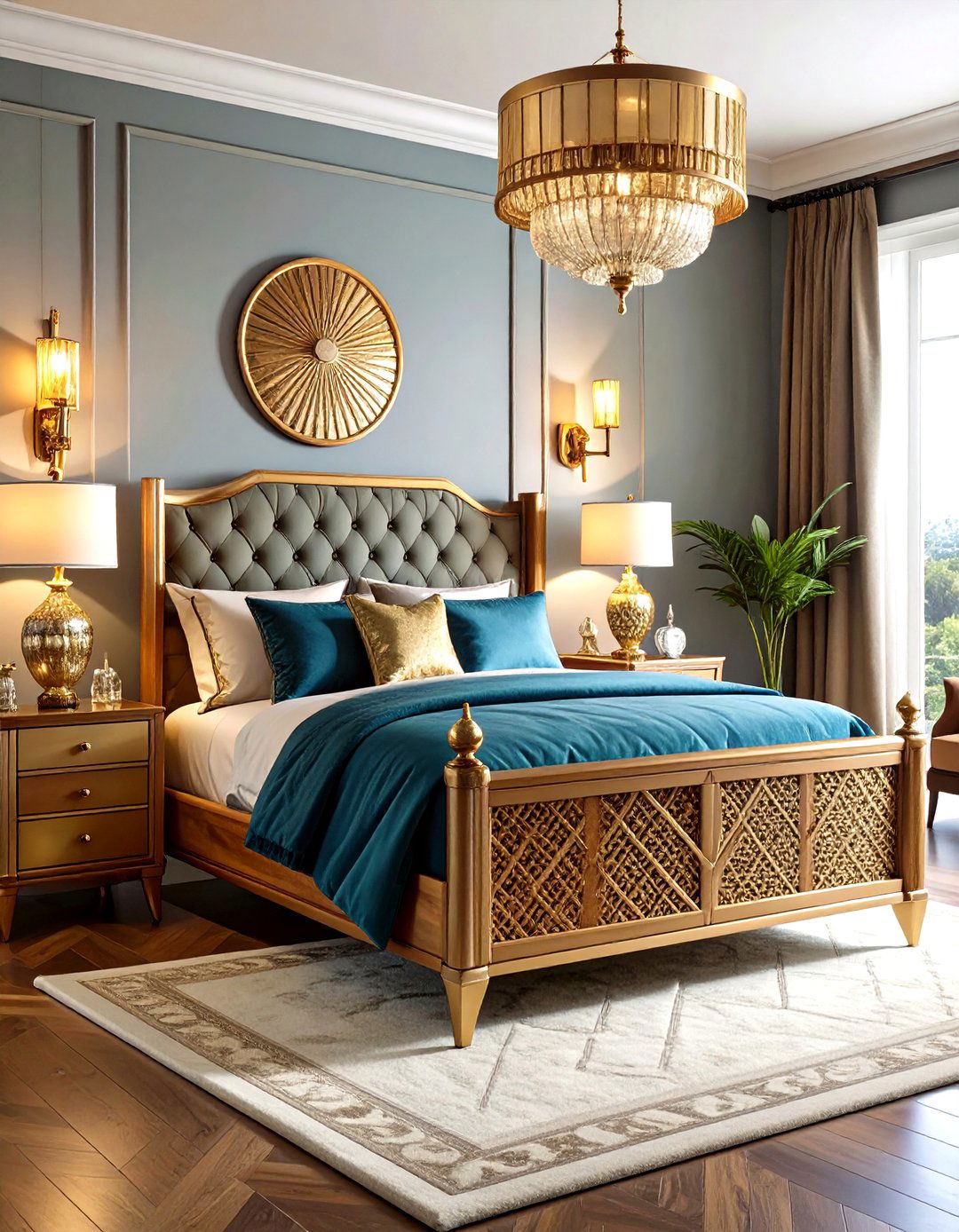 Art Deco Rattan Accent Cabinet - 24 rattan bedroom furniture ideas