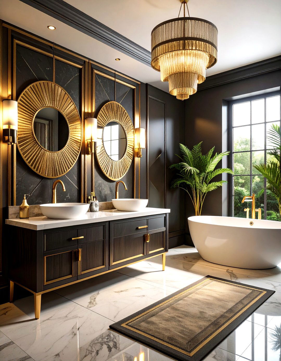 Art Deco Revival - 24 Small Powder Room Ideas