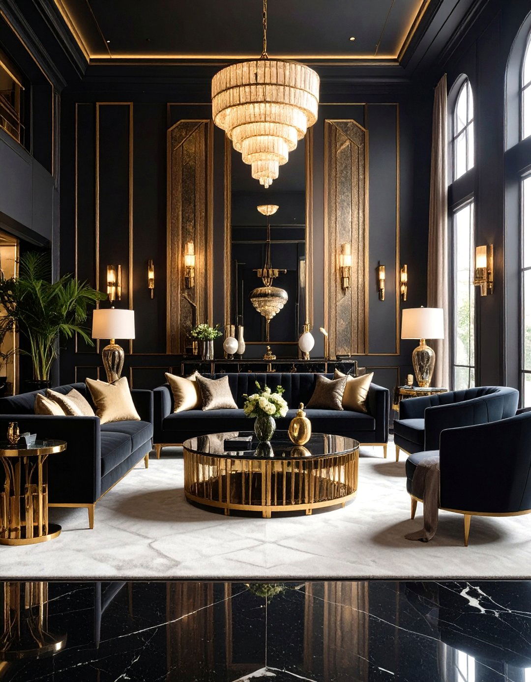 Art Deco Royal Living Room - 24 Royal Living Room Design Ideas