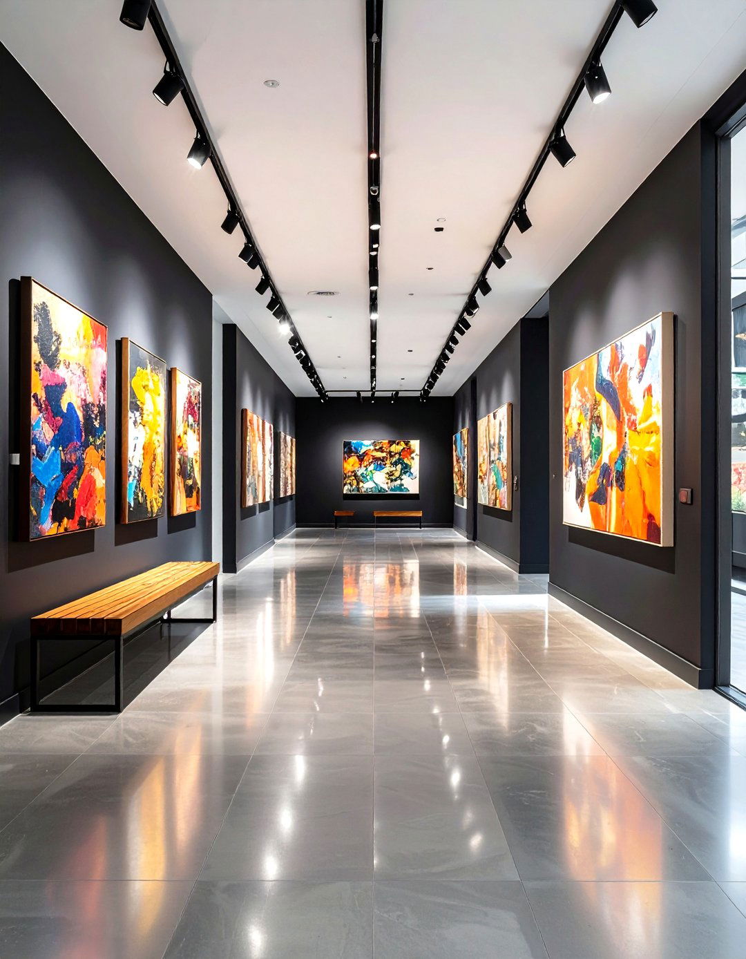 Art Gallery Dark Backdrop - 24 Dark Hallway Ideas