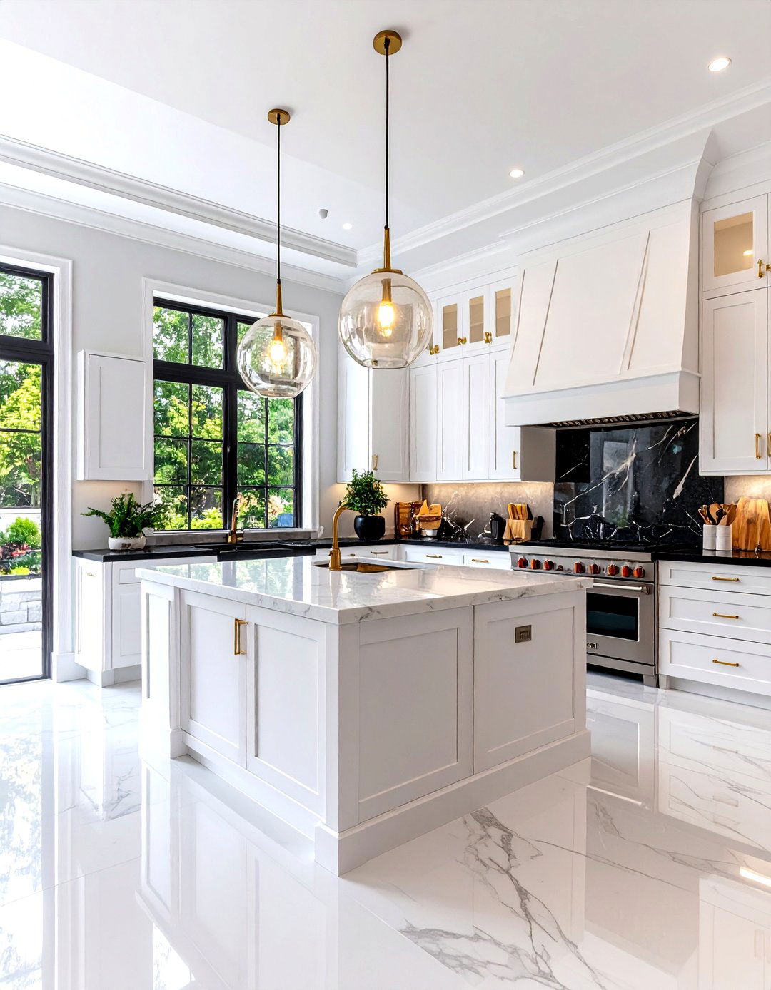 Art Gallery Kitchenette with Statement Lighting - 24 Kitchenette Ideas