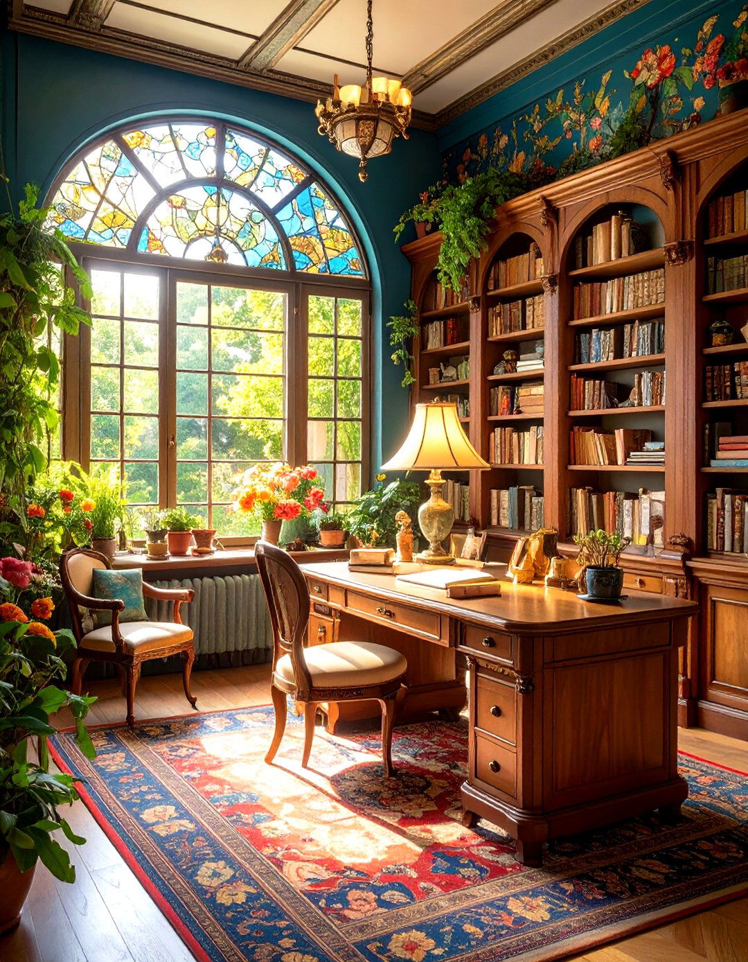 Art Nouveau French Study Design - 24 French Interior Design Ideas
