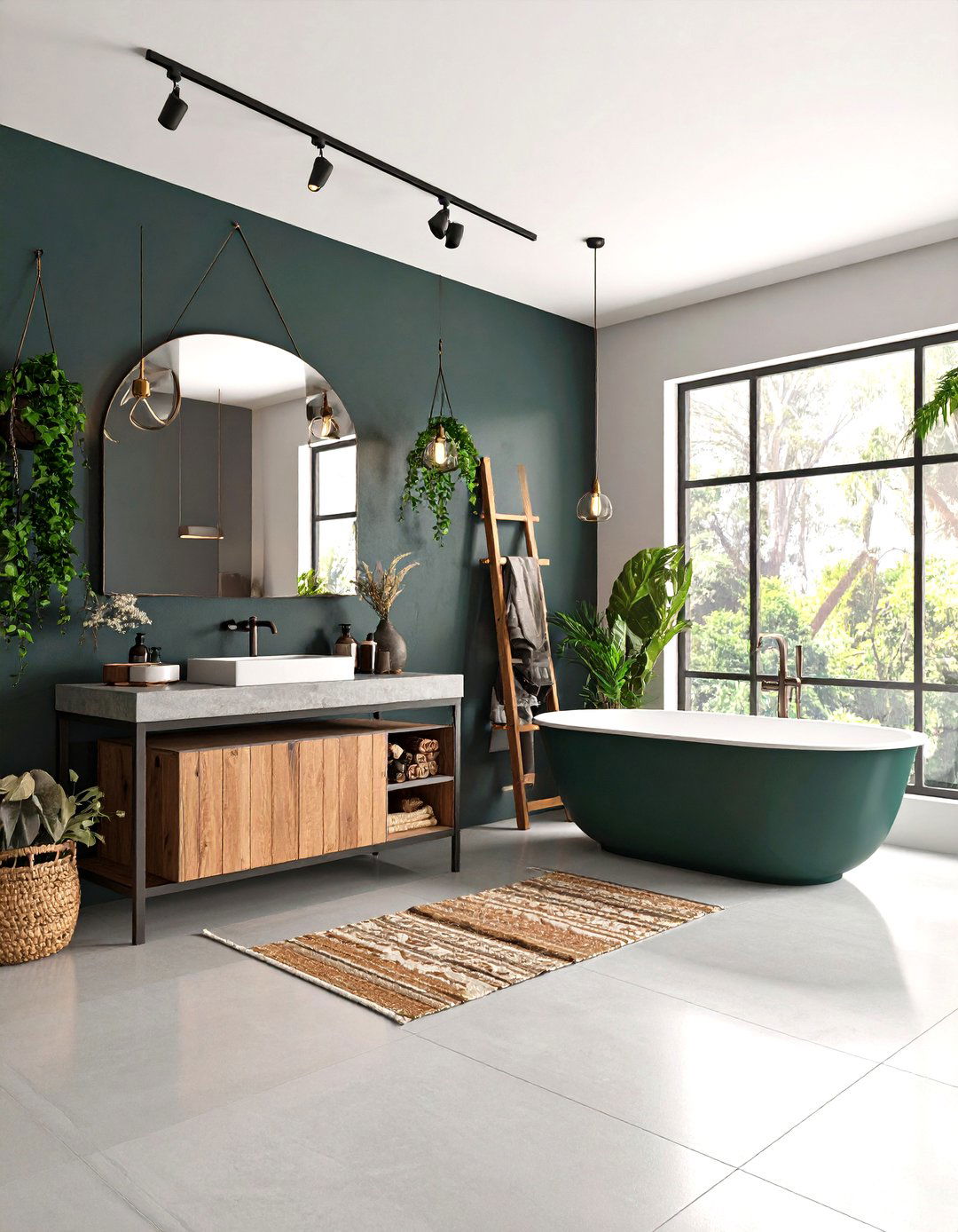 Art Studio Eclectic Powder Room with Creative Elements - 24 Eclectic Powder Room Ideas