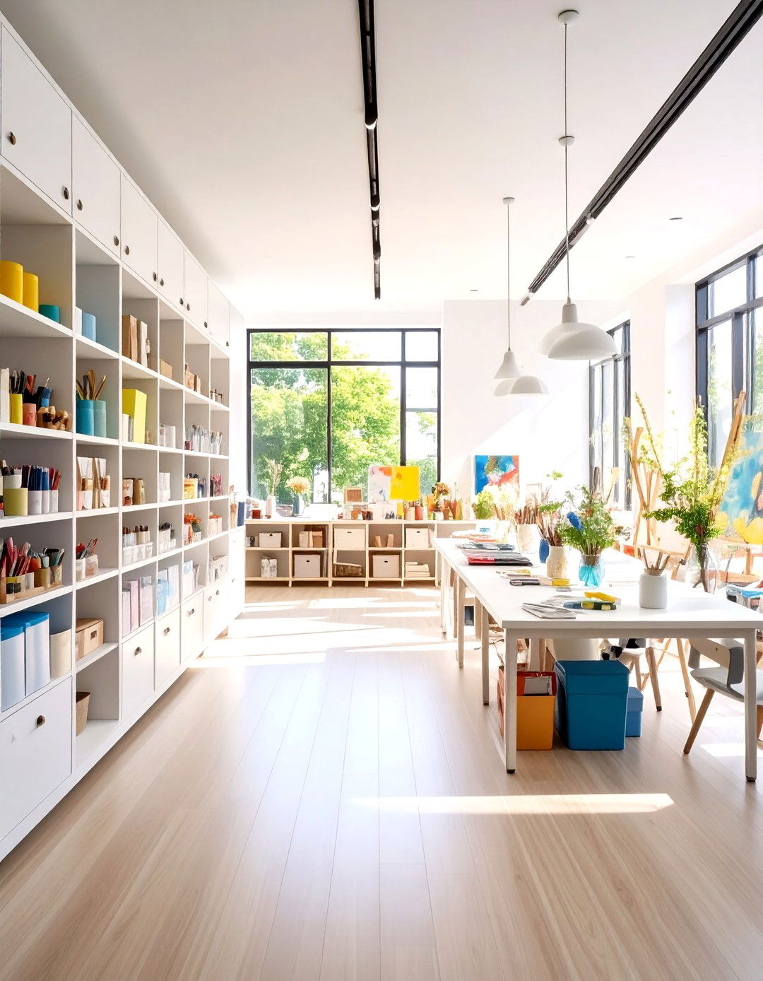 Art Studio Floor to Ceiling Supply Cabinets - 24 Floor to Ceiling Cabinets Ideas