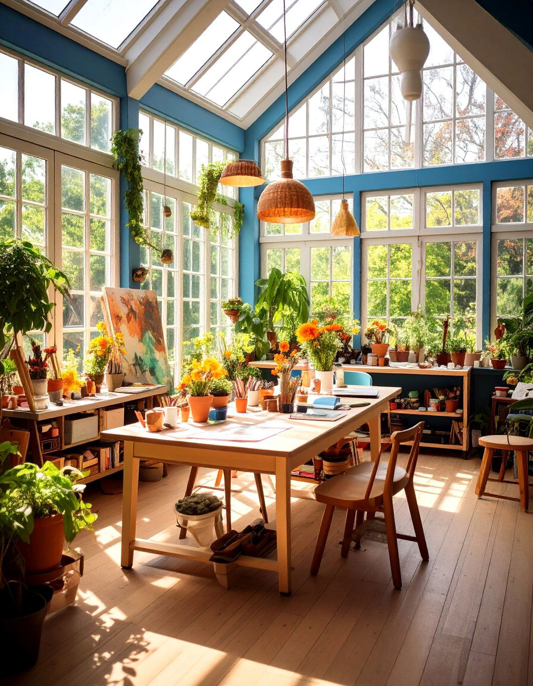 Art Studio Sunroom Office - 24 Sunroom Office Ideas