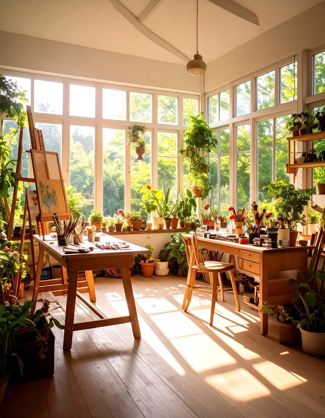 Art Studio and Creative Workshop - 24 Small Sunroom Ideas