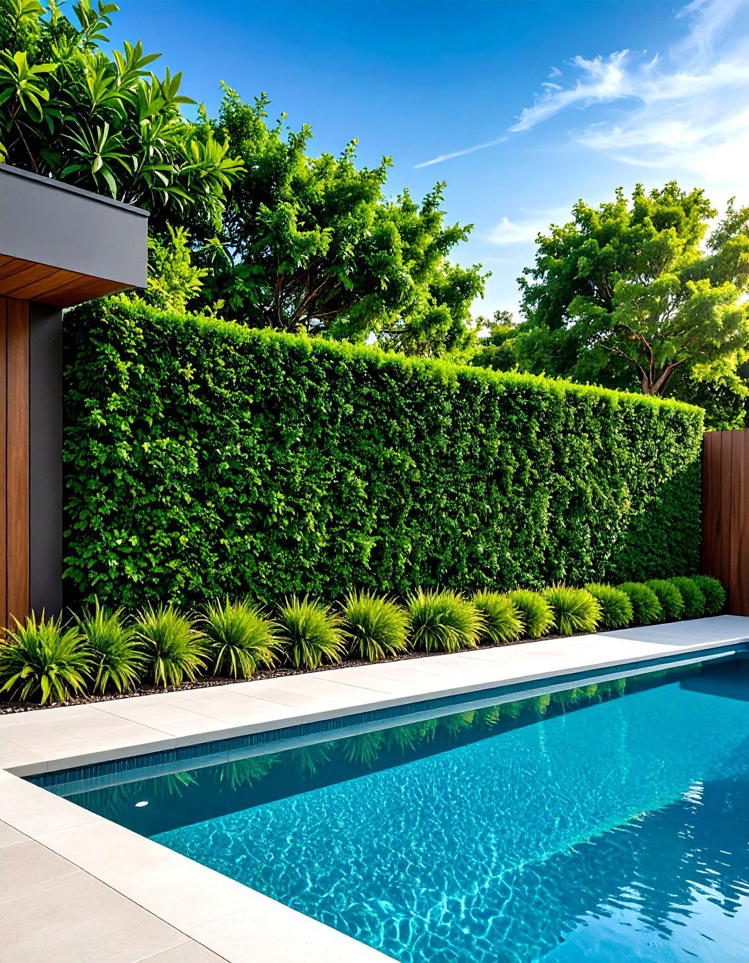 Artificial Hedge Privacy Wall - 24 Pool Privacy Ideas