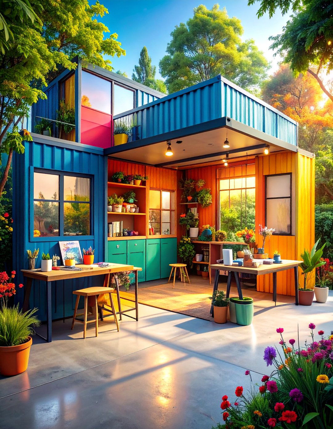 Artist Container Creative Workshop - 24 Container Home Ideas