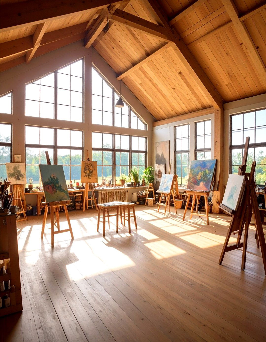 Artist Studio Pole Barn Gallery - 24 Pole Barn Interior Ideas