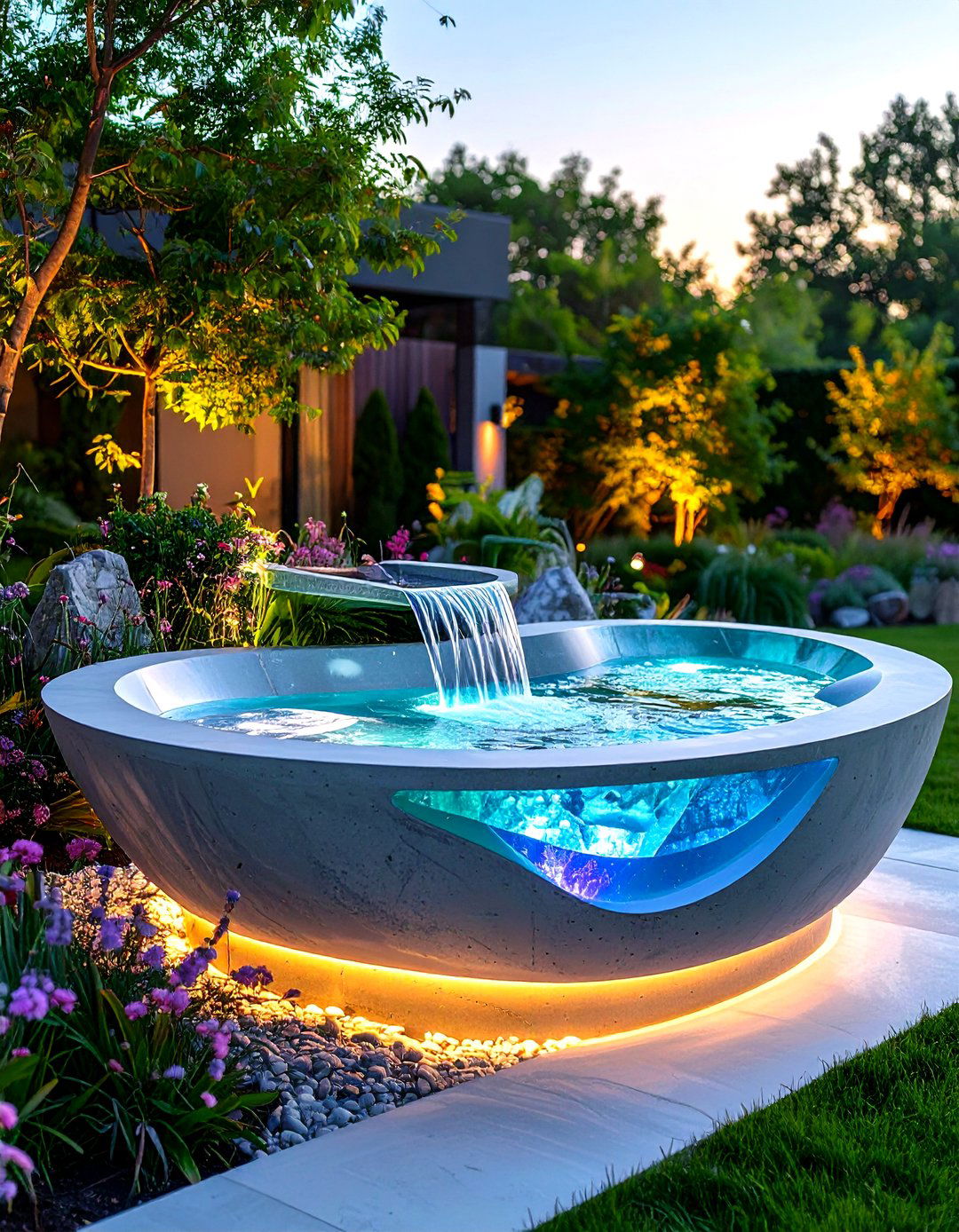 Artistic Concrete and Glass Fusion - 24 outdoor sink ideas