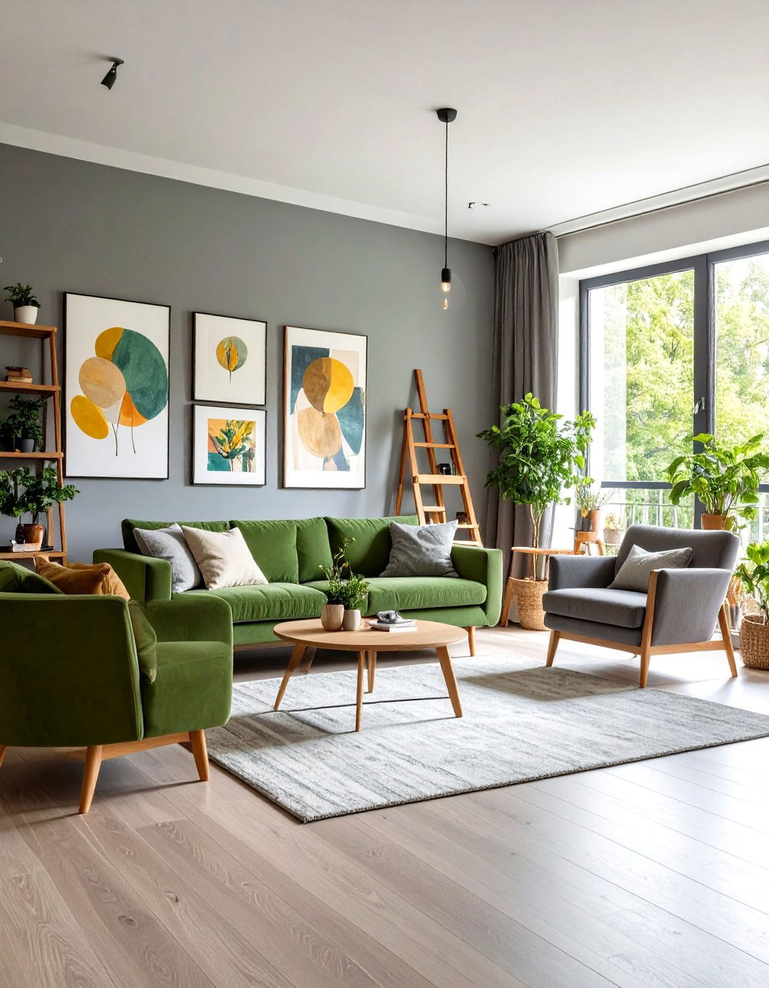 Artistic Expression Studio - 24 Grey and Sage Green Living Room Ideas