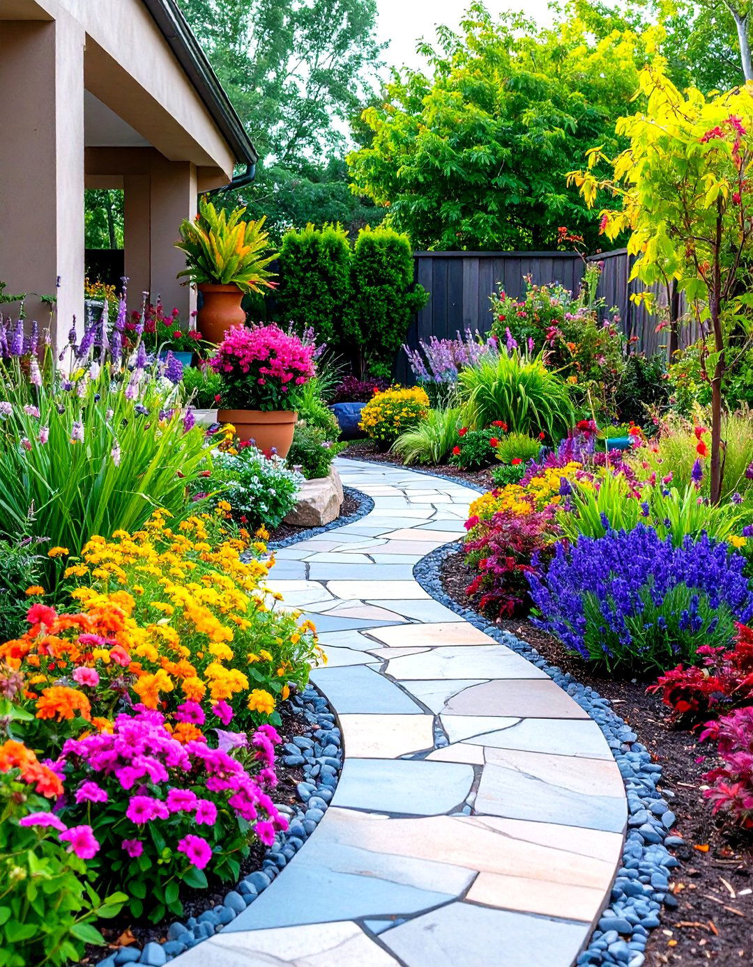 Artistic Hardscape Features - 24 Small Backyard Landscaping Ideas