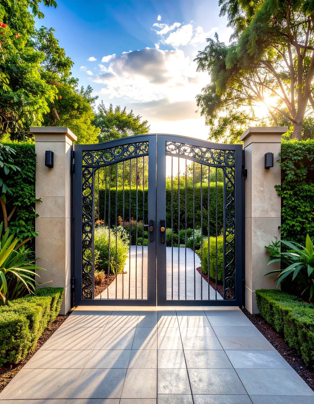 Artistic Metal Sculptural Gate - 24 Japanese Garden Gate Design Ideas