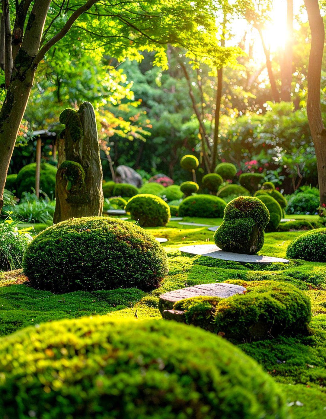 Artistic Moss Sculpture Garden - 24 Moss Garden Ideas