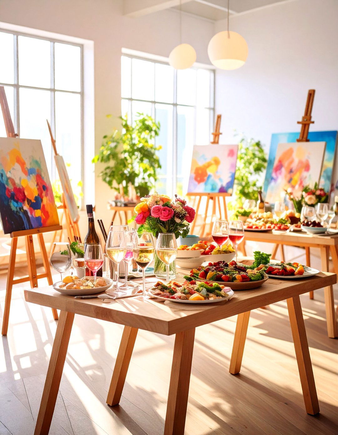 Artistic Paint and Sip Party - 24 Wedding Shower Ideas