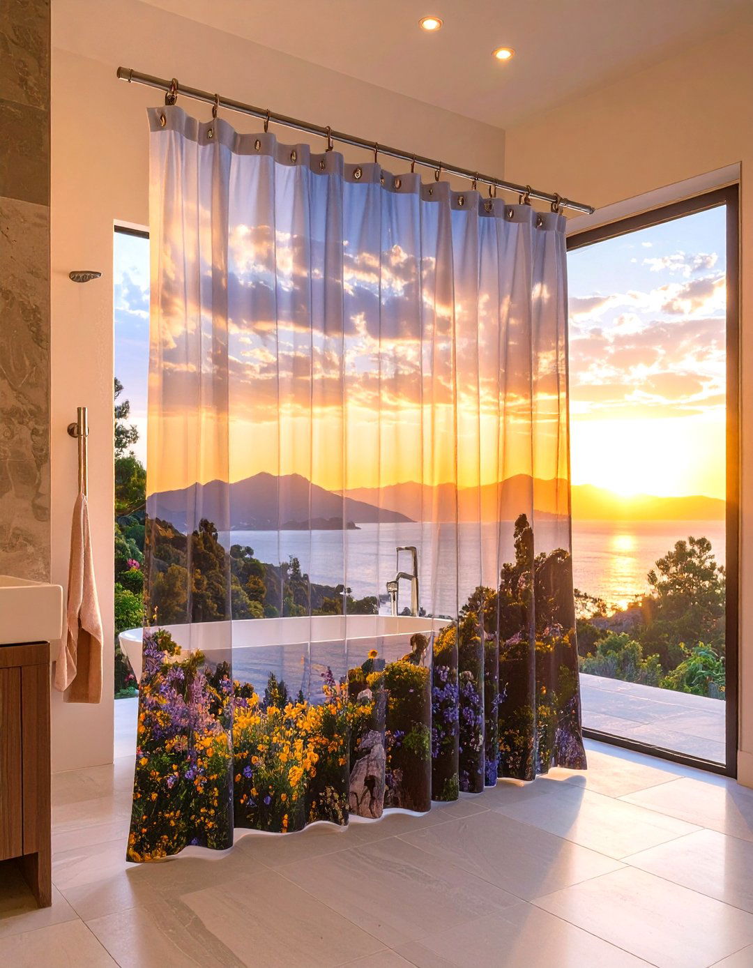 Artistic Photography Shower Curtains - 24 Shower Curtain Ideas