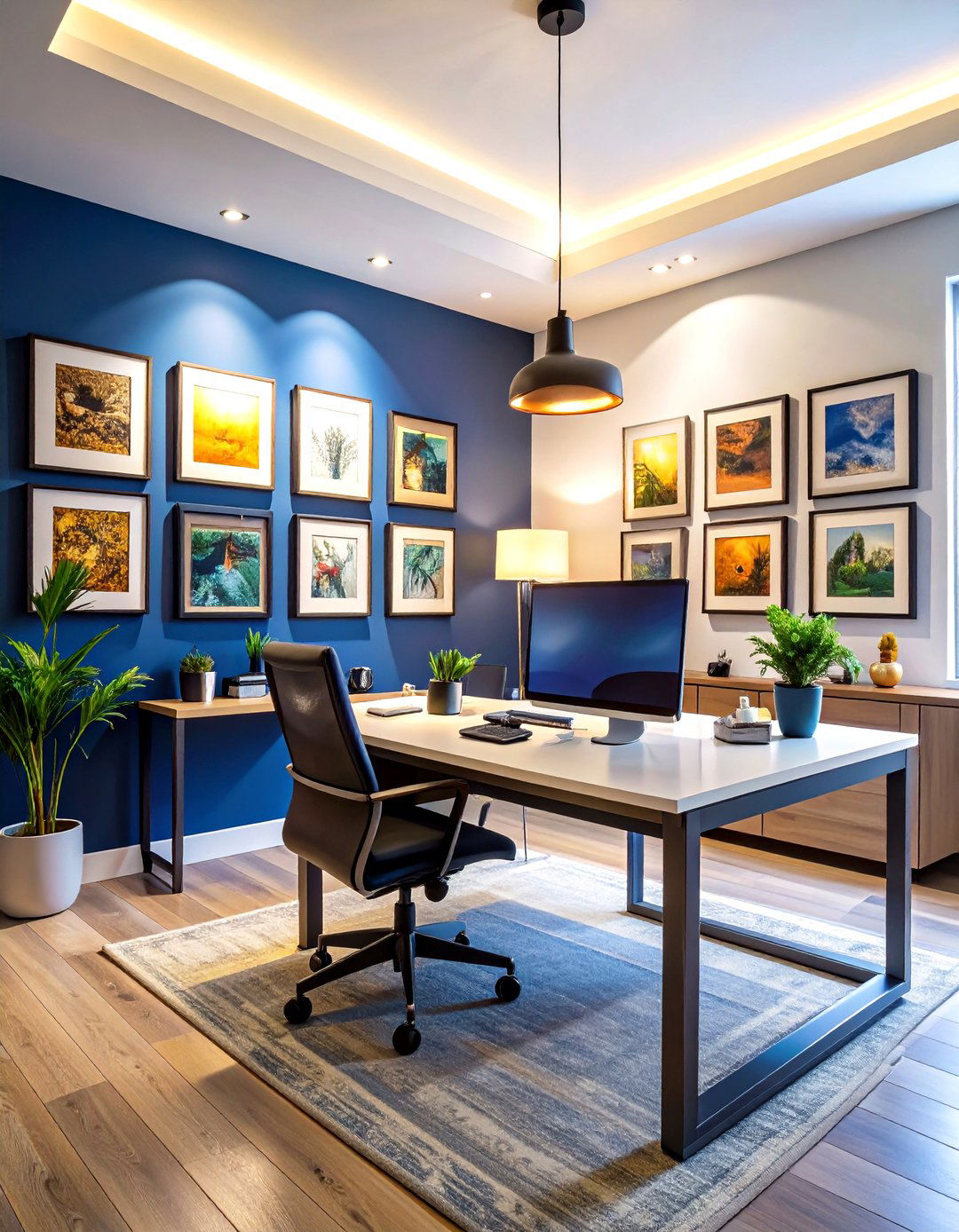 Artistic Picture Lighting for Wall Decor - 24 Home Office Lighting Ideas