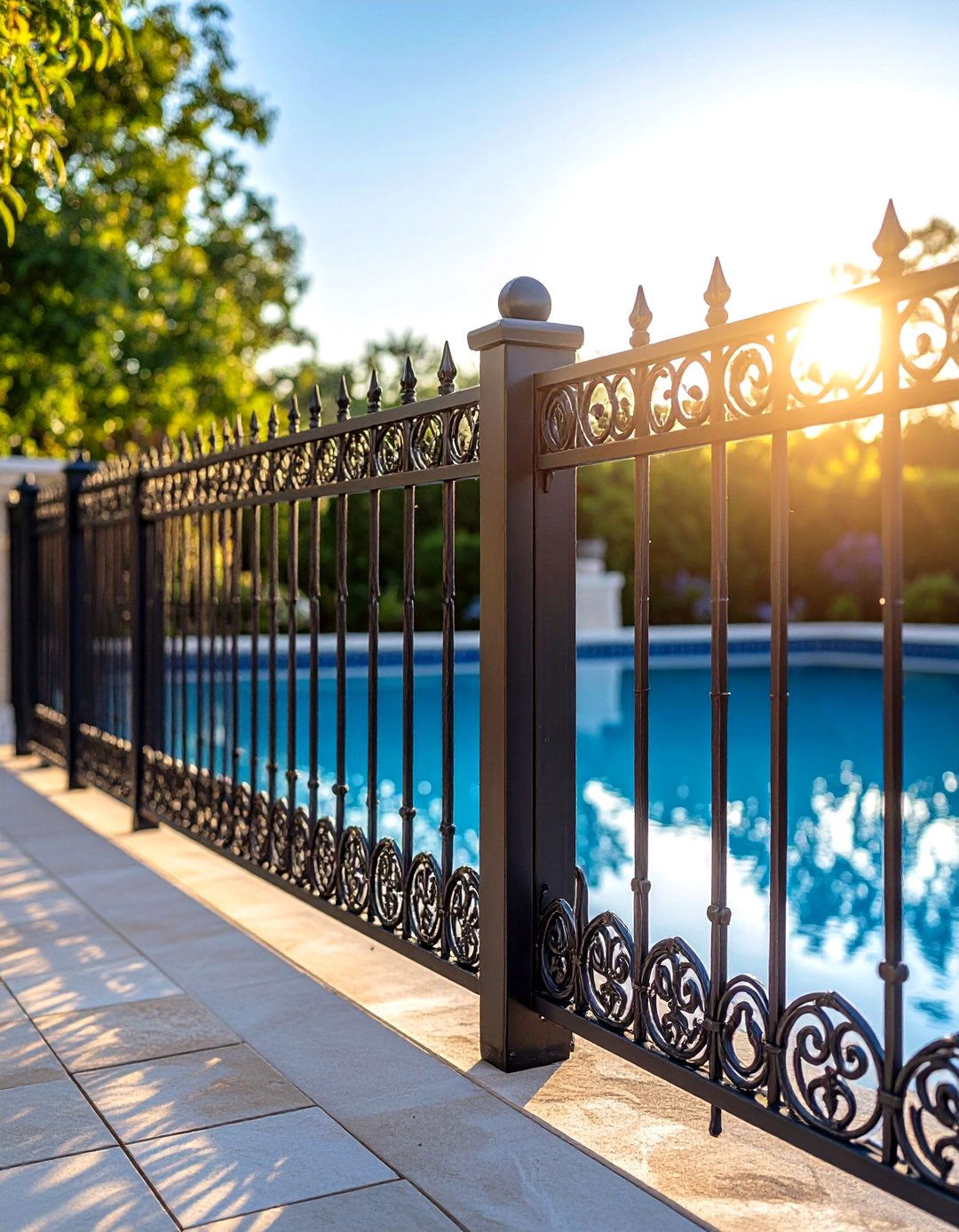 Artistic Pool Fence with Custom Metalwork Designs - 24 Pool Fence Ideas